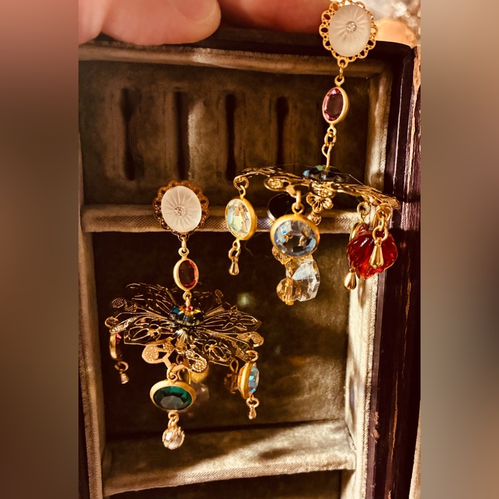 Handmade carousel earrings